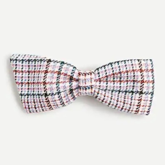 NWT J. Crew Wool Plaid Bow Hair Clip - Picture 1 of 3